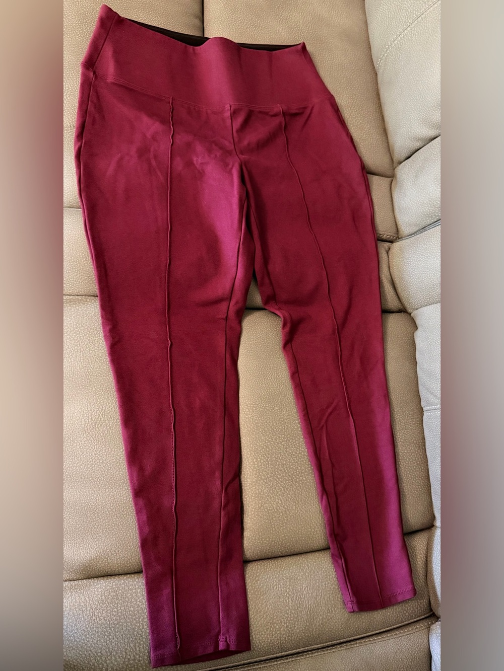 Apt. 9 High-Waist Ponte Leggings in Burgundy